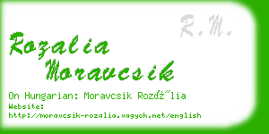 rozalia moravcsik business card